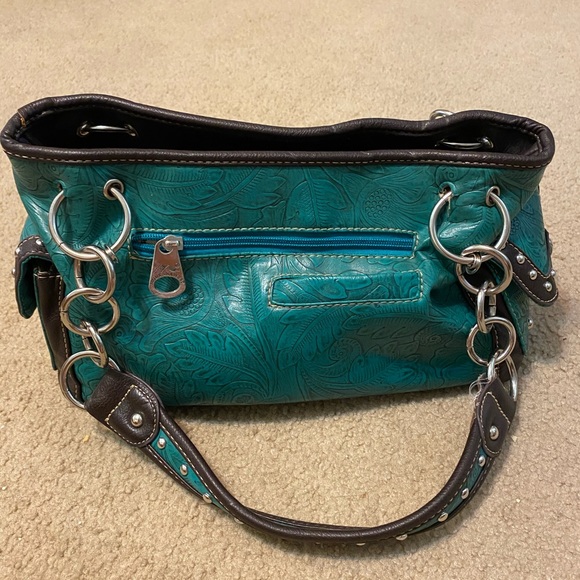 Authentic Leather Montana West Satchel - Picture 2 of 7